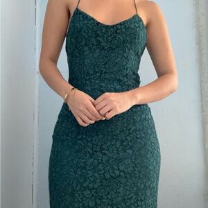 Kimchi Blue Green Spaghetti Strap Slip Dress